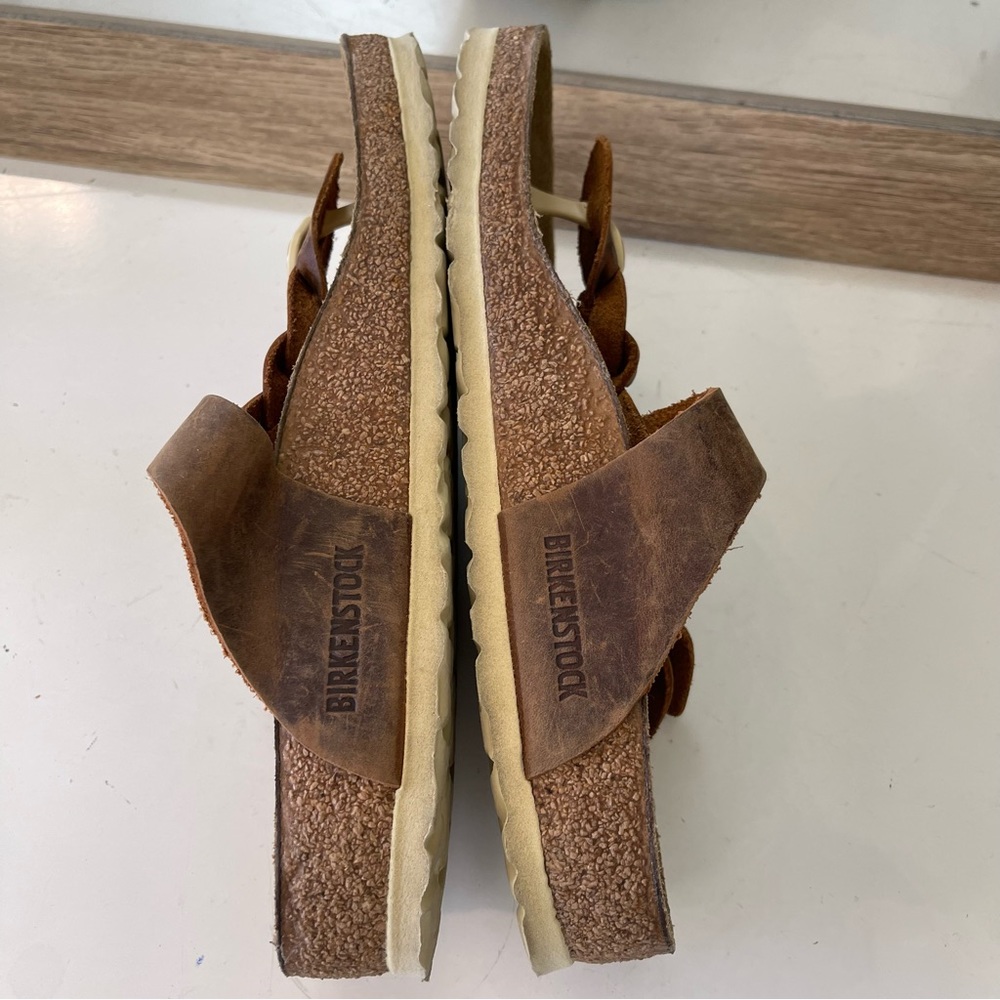 Birkenstock Brown Braided Thong Sandals - Picture 6 of 8